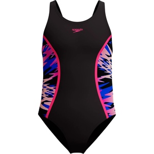 Speedo Детски бански костюм Speedo Kid's Hyperboom Splice Muscleback Swimsuit - Anthracite / Margarita Pink - размер 152 (EU) (750-3082-0115)
