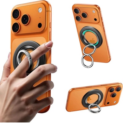 Magnetický držák se stojánkem ESR Magnetic 360° HaloLock MagSafe Phone Ring - Černá – Zboží Mobilmania