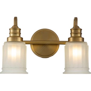 Elstead Lighting Quoizel QZ-SWELL2-BB-BATH-LED Стенен осветител за баня SWELL, 2xG9/3W/230V, IP44, златист (ED0960)