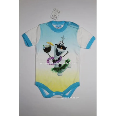 БЕЙБ ФЕШЪН ЕООД Бебешко боди с къс ръкав Олаф, 74, 80