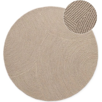 Hanse Home Бежов ръчно изработен вълнен кръгъл килим ø 120 cm Eleni Light Beige - Hanse Home (106221-120)