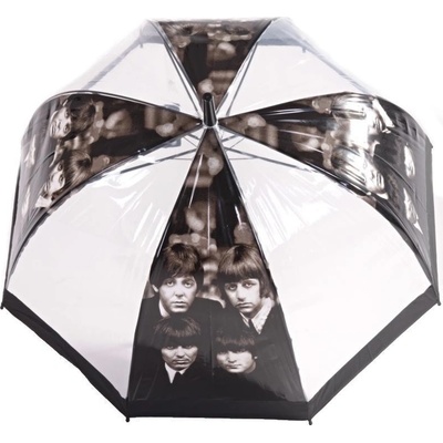 The Beatles deštník průhledný černý