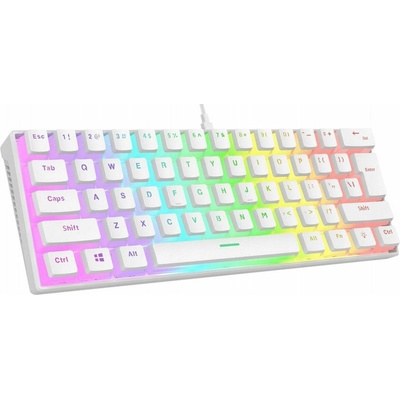 Rampage RADIANT K11 RED RGB USB-C biela