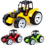 Bamsic ДЕТСКИ ТРАКТОР С ЧОВЕЧЕ ЧЕРЕН КОРПУС 27 СМ 3 ЦВЯТА - armtoys