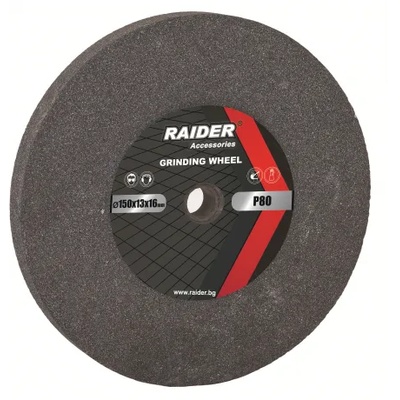 Raider Диск за шмиргел сив Р80 Ø 150х16х13 мм raider