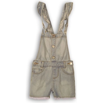 Minoti kraťasy dívčí s laclem odlehčená džínovina Shell 8 světle modrá