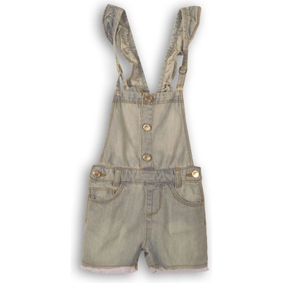 Minoti kraťasy dívčí s laclem odlehčená džínovina Shell 8 světle modrá