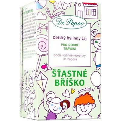 Dr.Popov Štastné bříško dětský byliný čaj 20 x 1.5g