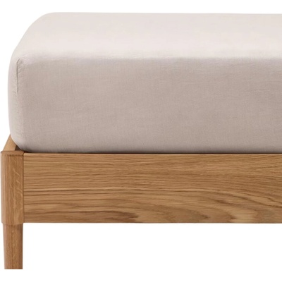 Kave Home Šedé prostěradlo Simmel 90x200