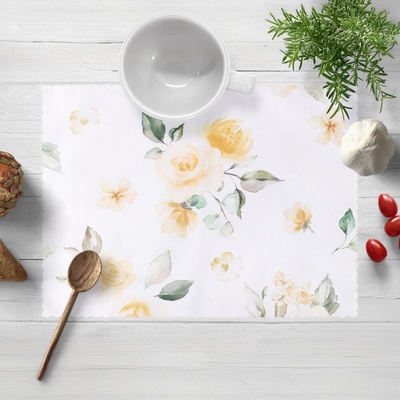 Biante Teflónové prestieranie TF-043 Žlté ruže na bielom 35x45cm