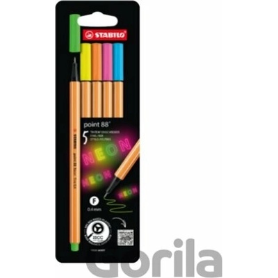 Stabilo point 88 5 neonových farieb
