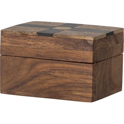 Bloomingville Кафява декоративна дървена кутия за съхранение 6, 5x4, 5x4 cm Cemile - Bloomingville (82055199)