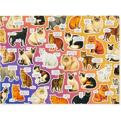 Galison - Puzzle Moody Cats - 1 000 piese