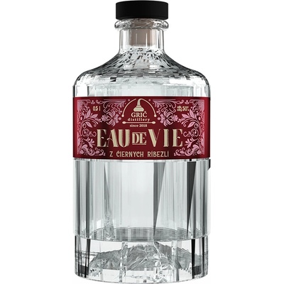 Grič EAU de VIE z čiernych ríbezlí 50% 0,5 l (čistá fľaša)