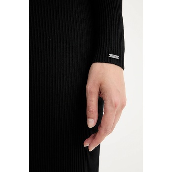 Giorgio Armani Рокля Armani Exchange в черно среднодълга с кройка по тялото XW001313 AF10352 (XW001313.AF10352)