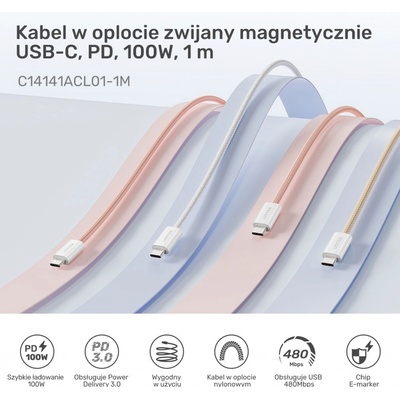 Unitek C14141ACL01-1M PD 100W USB-C