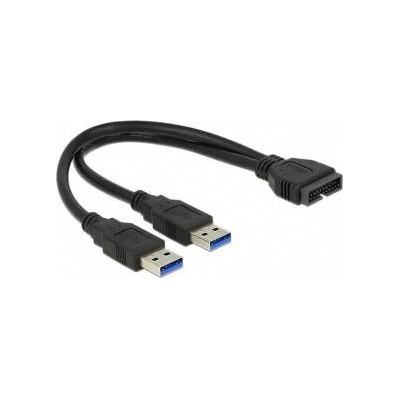 DeLock Cable USB 3.0 Pin Header > 2x USB 3.0 Type-A male