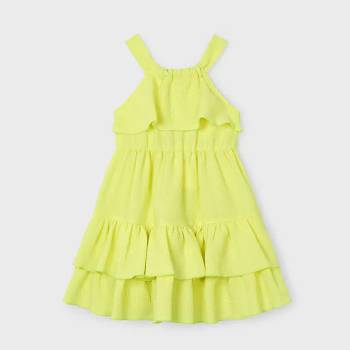 Mayoral Рокля волани в жълто за мини момиче Майорал