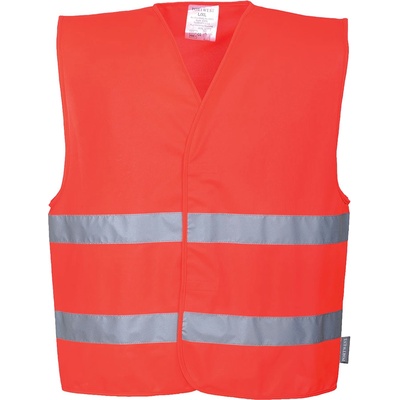 Portwest hi-vis c474 / Светлоотразителна жилетка с две ивици - hv червена xxl/xxxl (c474rerxx/3x)
