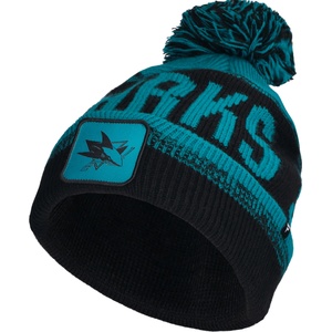 FANATICS San jose sharks thrive cuffed pom beanie черно, тюркоазено uni (04cs-0122-2ge-xan)