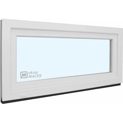 KÖMMERLING Plastové okno - 70 AD, 1200x600 mm, S, bílá ornamentální (kůra čirá)