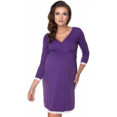 PeeKaBoo dámská těhotenská noční košile Lightest fialová