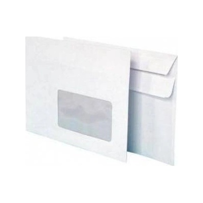 NC Koperty Herlitz Envelopes DL hk (with strap) for elegant correspondence window right white 400 pcs