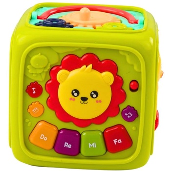 LeanToys Интерактивна играчка Lean Toys - Oбразователен куб Лъвче (22653)