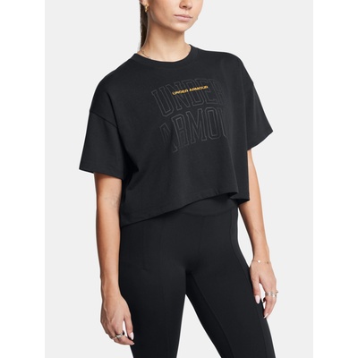 UA Varsity Mix Heavyweight Crop T-shirt Under Armour | Cheren | ЖЕНИ | M