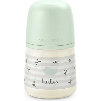 Suavinex fľaša dojčenská fyziologická S Birdies zelená 150 ml