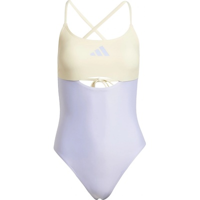 Adidas Дамски бански костюм Adidas Padded Colorblock X-Back Swimsuit Womens - Violet/Warm