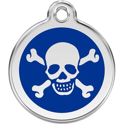 Red Dingo známka Cross Bone Navy Lebka modrá S 20 mm – Zbozi.Blesk.cz