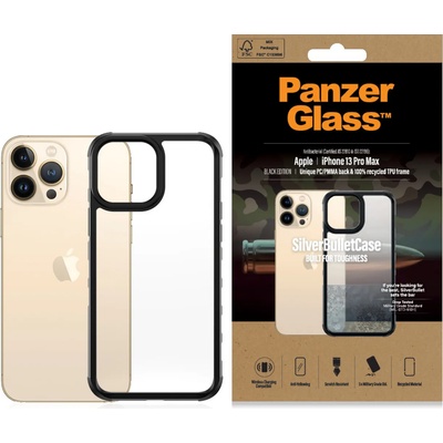 Panzer Гръб PanzerGlass SilverBulletCase за iPhone 13 Pro Max - Черна рамка