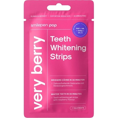 Smilepen Pop Very Berry Whitening Strips sada bělicích pásek na zuby 7 x 2 ks – Zbozi.Blesk.cz