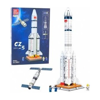 LEAN Toys Construction Blocks Space Rocket Satellite CZ-5 1403 pcs