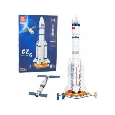 LEAN Toys Construction Blocks Space Rocket Satellite CZ-5 1403 pcs