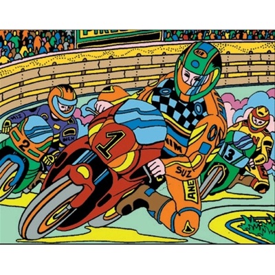 Colorvelvet Sametový obrázek Motorkář 21x29,7cm COLORVELVET - RC_307118