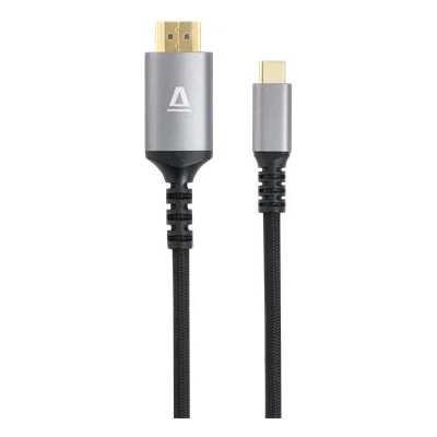 AVAX Кабел usb-c/hdmi 2.0, оплетка, 1, 5 м, avax "av9021", черен алуминий (avax_av9021)