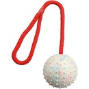Trixie Vrhací míč hrbolatý na šňůře 7 cm / 30 cm