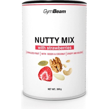 GymBeam Nutty Mix s jahodami 300 g