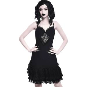 KILLSTAR Дамска рокля KILLSTAR - Vivienne Bustle - ЧЕРЕН - KSRA001656