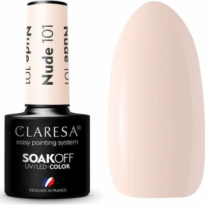 Claresa SoakOff UV/LED Color Nude gelový lak na nehty odstín 101 5 g