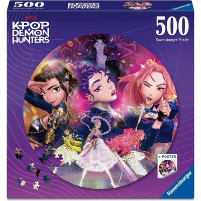 Ravensburger Kulaté K-pop Lovkyně démonů Pro fanoušky! 500 dílků
