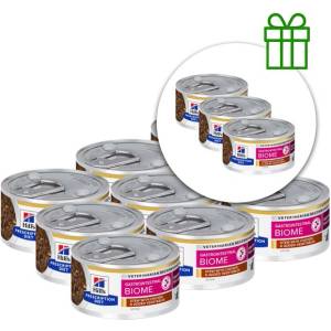 Hill's Prescription Diet GI Biome Stew Консерва за грижа за храносмилането за котки 82 g, 9+3 БЕЗПЛАТНО
