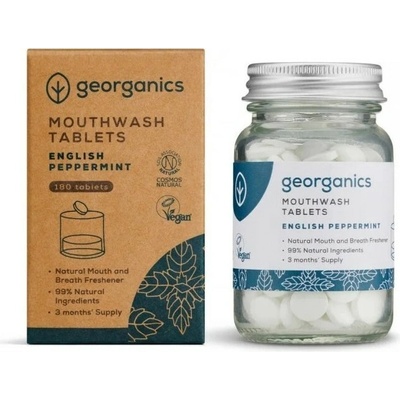 Georganics Natural Mouthwash Tablets English Peppermint 180 ks