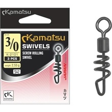 Kamatsu obratlíky Screw Rolling Swivels vel.3/0 3ks