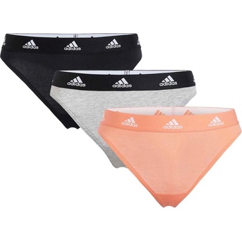 Image 1 of adidas 3-Pack Active Comfort Cotton Thong - Assorted
