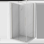 Mexen Velar плъзгаща се душ кабина 140 x 100 см, прозрачна, четкан никел (871-140-100-01-97)