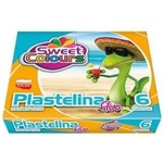Sweet colours Plasticine 6col fluorescent KOMA-PLAST