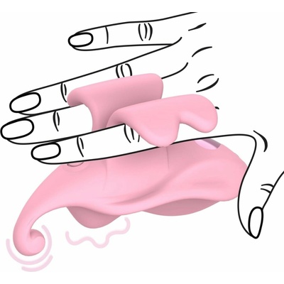 Loveline Dual Finger silikonový na prst pro ženy a páry